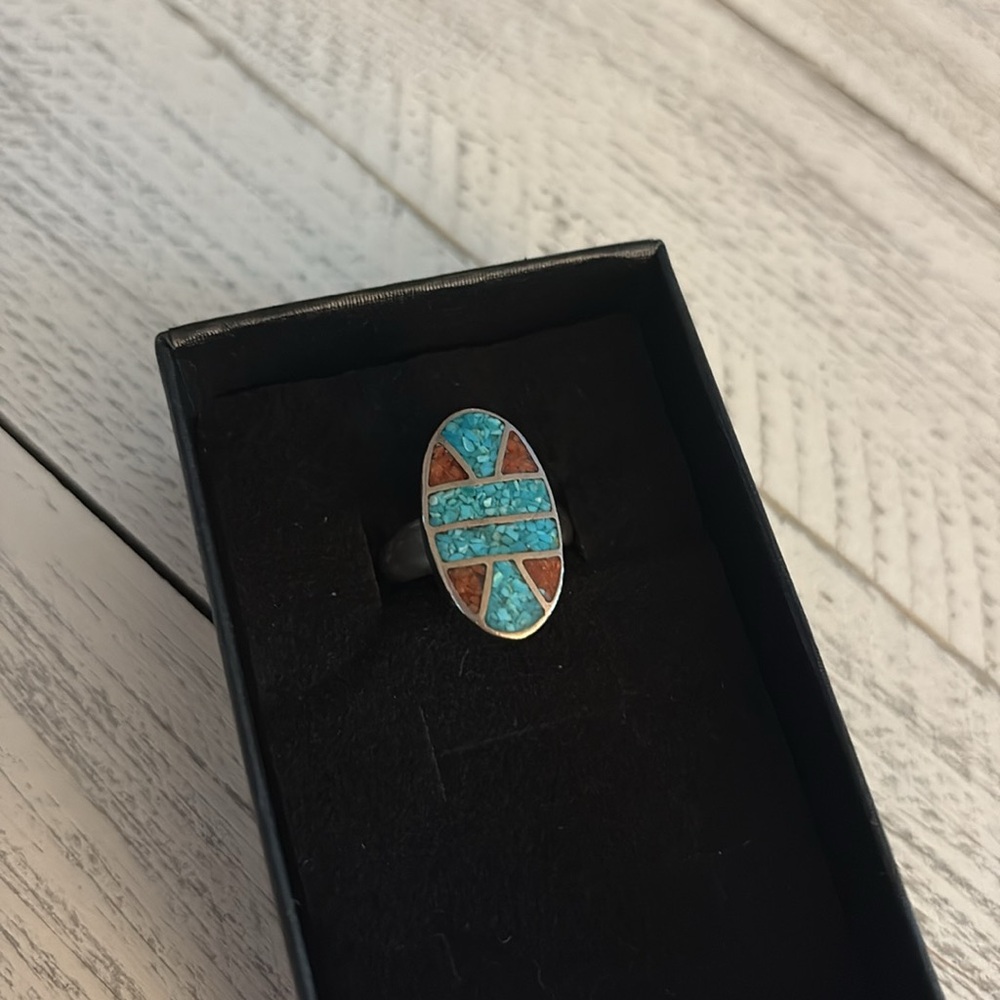 Sterling Silver Vintage Native  (unmarked) ring size 5.5